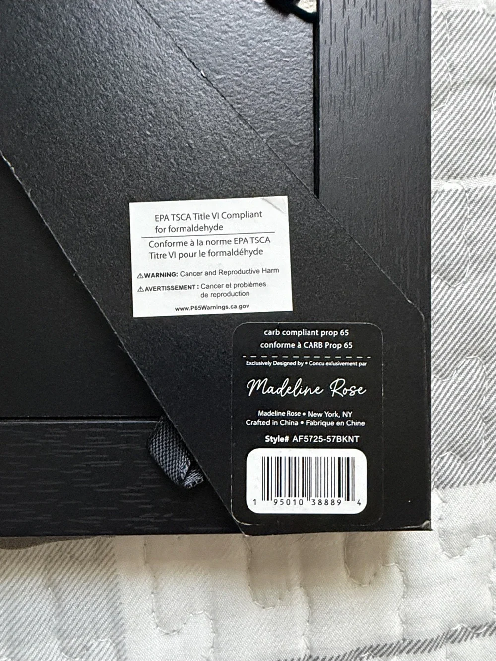 Two-Tone Black and Natural Wood Picture Frame - Home Accents